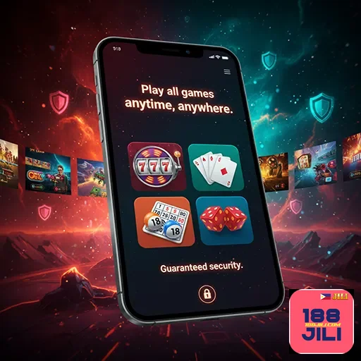 User enjoying the lightweight app PH for gaming on mobile - 188jili